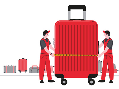 Big luggage branding illustration isometric vector