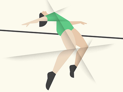 High jump illustration sport vector women