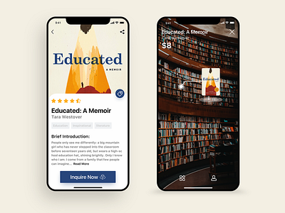 library APP app ar augmented reality book design library mobile mobile app mobile app design mobile design mobile ui read ui ux