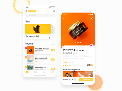 Shoping app design