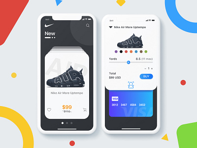 Shoes App app clean design mobile type typography ui ux web website