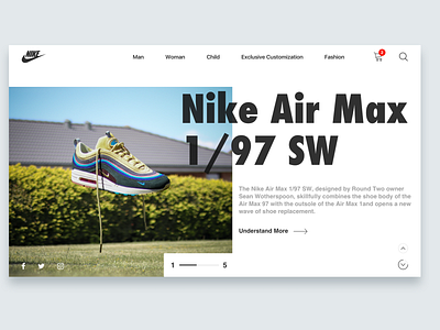 Air Max Website clean design flat nike nike air max photography shopping sneakers type typography ui ux web website white