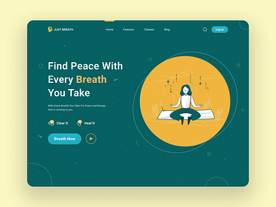 Meditation Web - UI Concept art beautiful colorfull designinspiration dribbble illustration meditation minimal productdesign ui uidesigner uiux uiuxdesign userexperience userinterfacedesign webdesign webdesigner