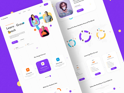 Online Learning Landing Page - UI Concept beautiful cool dailyui design designinspiration designinspration dribbble minimal minimaldesign onlinelearning onlinelearningwebsite productdesign ui uidesigner uiux uiuxinspiration userexperiencedesign userinterfacedesign webdesign webdesigner