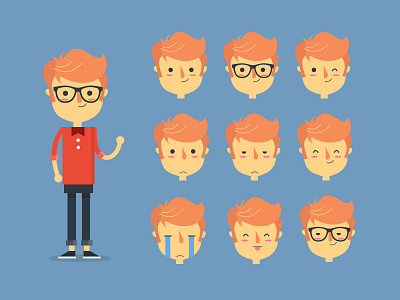 Character Expressions character design flat illustration
