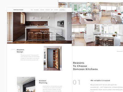 Doncaso Kitchens clean codigu concept design kitchen modern ui ux web website