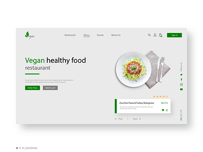 Vegan food Landing page