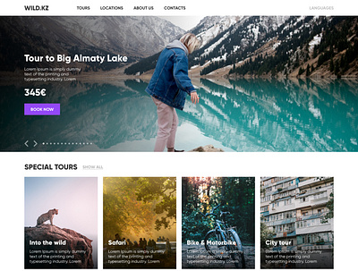 Tours design minimalism nature tour ui ux