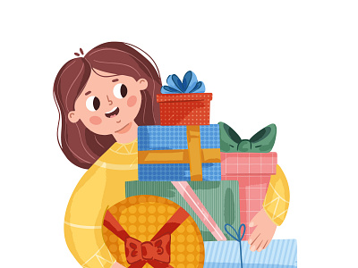 girl with presents