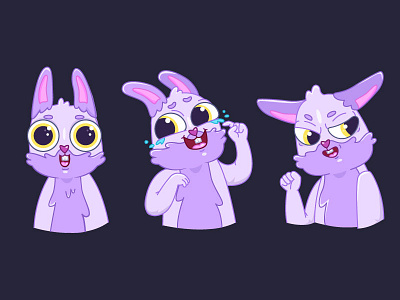 Rabbit character emoji rabbit sticker