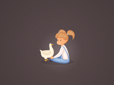 friends) bird character character design characterdesign cute cute animal duck friends friendship girl goose illustration