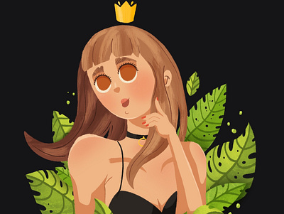 princess Plant character characterdesign cute design dribbble girl illustration plant plants pretty princess