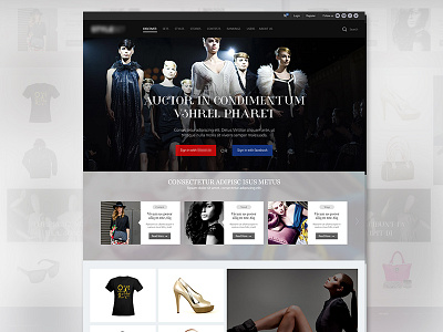 Fashion fashion flat ui model modeling online marketing shopping user interface ux graphic website