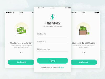 Flash pay onboarding