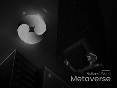 Fictional World Metaverse - brand design branding coin crypto design finance fintech gradient graphic design icon investment light logo logotype nft token typography vector