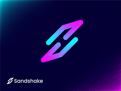 Sandshake - Brand Identity Design blockchain branding crypto currency defi exchange finance fintech gradient icon identity investment letter s logo modern s logo simple wallet