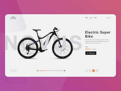 Electric Bike Web Design bicycle bike bike ride bixby color branding design e commerce electric bike fashion runwell simple typography ui ux visual web web design