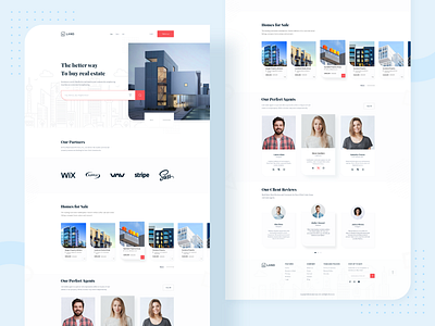 Land - Real Estate Landing Page Exploration clean design experience home landing page property real estate user ux web website