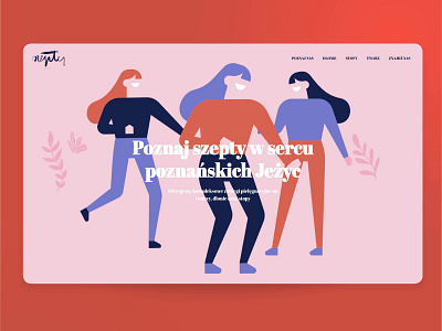 Whispers - website beauty salon characters colorful design grid hero homepage illustration interface landing page pink typography ui ux vector web website