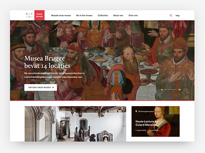 Museum Brugge – Design concept clean concept design homepage minimalism museum ui web design