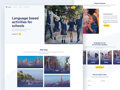 Roeland — school activities clean design geometic minimalism school ui web design website design