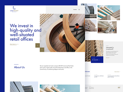 Leasinvest — Homepage agency brand branding clean concept home landing page minimalism property real estate ui visual identity web web design