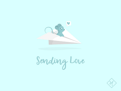 Sending Love branding dailylogochallenge flatdesign graphicdesign illustrator logo logotype portfolio vector