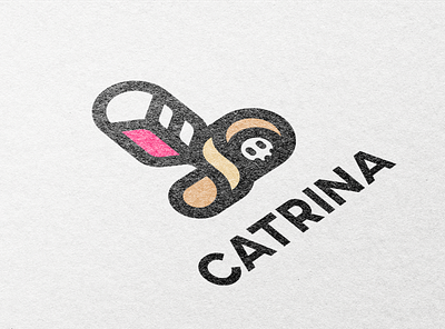 Catrina logo bones catrina funeral hat