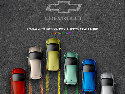 Love Is Love automotive chevrolet. love loveislove pride pride day social media spark