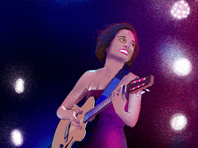 Natalia Lafourcade guitar music photoshop playing singer woman
