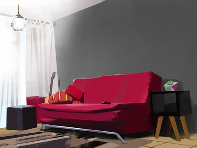Eviroment couch digitalpainting enviroment sketch sofa