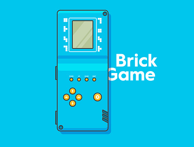 Retro Brick Game aftereffects blue design gaming illustration illustrator motion motion graphics retro vector