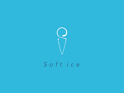 Soft Ice blue chill clean concept ice cream illustration illustrative simple sugar vector