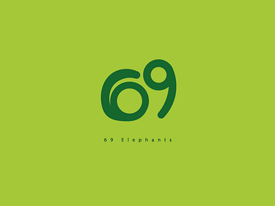 69 Elephants africa animal elephant green illustration illustrator number symbol