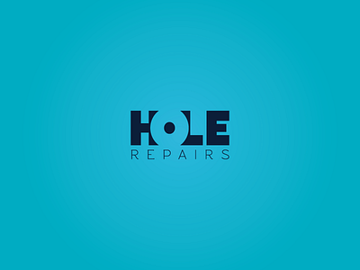 Hole Repairs adobe blue dark design illustrator simple sketch typography vector vignette