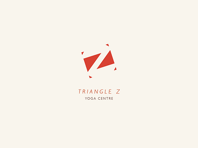 Triangle Z branding company design edge icon logo negative orange sketch training yoga z