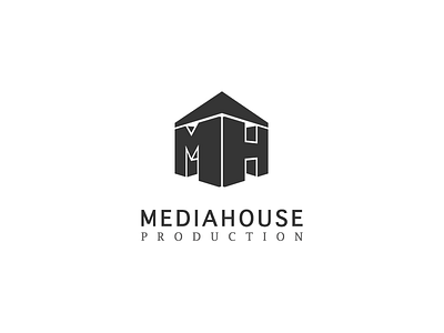 Media House architecture building concept design house illustration letters logo media symbol