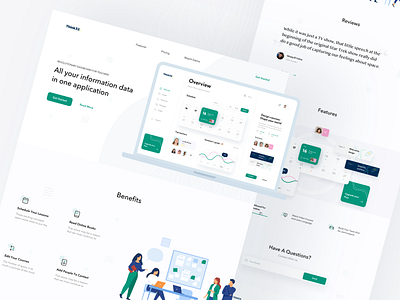 Landing page for dashboard