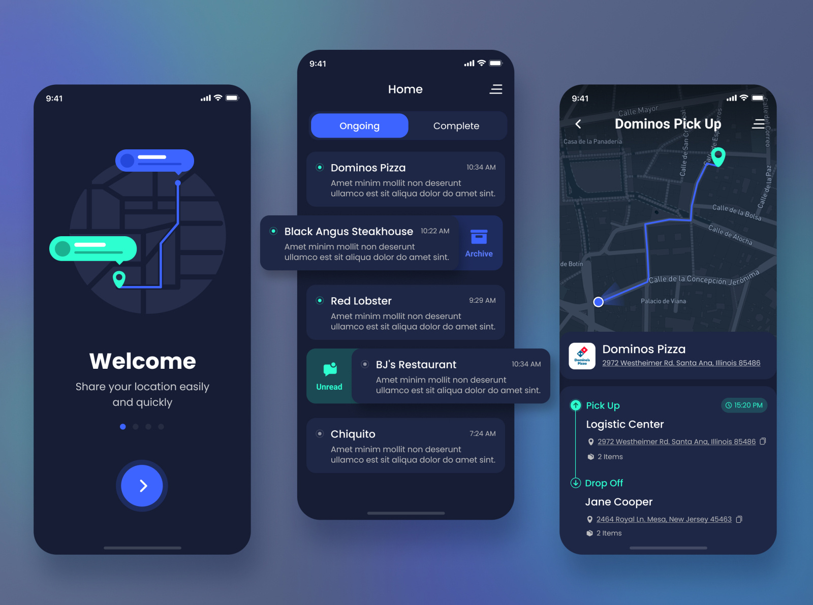 Logistic Delivery App by Starbase for STARBASE on Dribbble