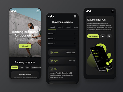 Mas Runner app (part 3) website mobile responsive design