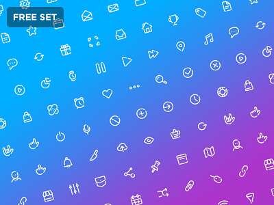 «72 ICONS» FREE SET. PART I attach chat file free gift hands icons mail map set user vector