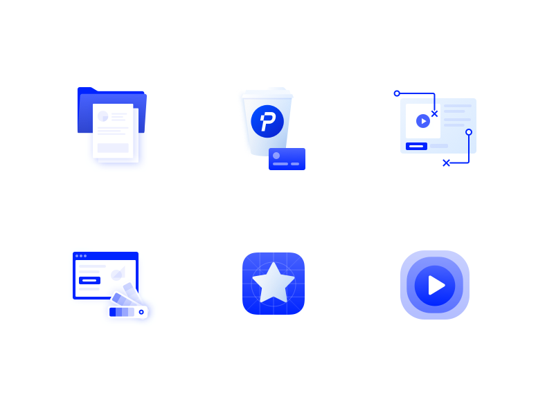 Icons for Plastik Website icongraphy wireframing business analysis motions ix ui branding light clean icons