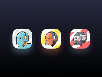 Music Robot App icon android app flat icons illustration logo robot vector