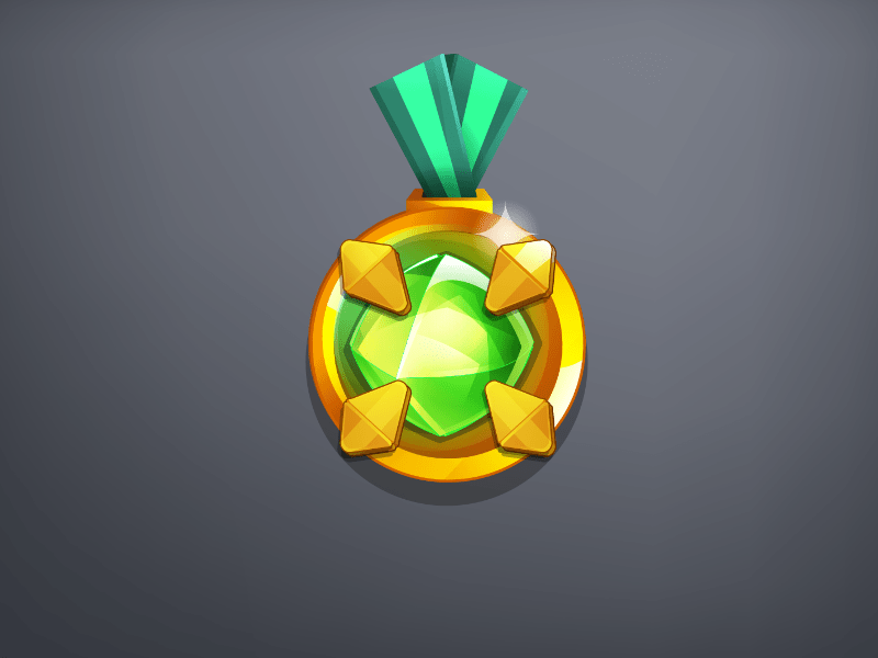 Medal animation animated gif animation cute game art gem medal mobile game spine animation