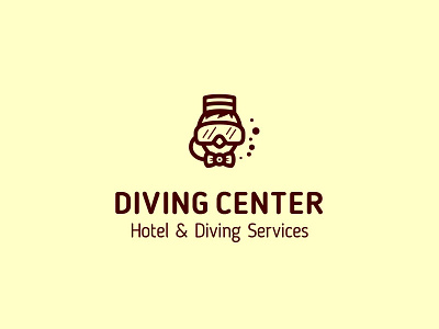 Diving Center bow-tie center diving hotel logo porter scuba