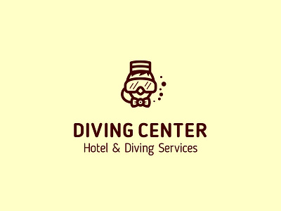 Diving Center bow tie center diving hotel logo porter scuba