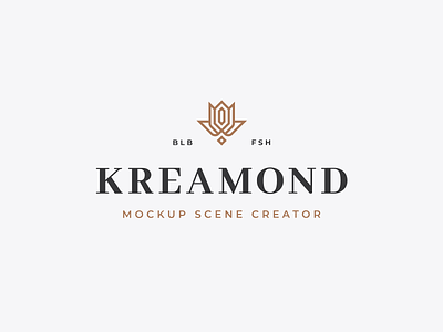 Kreamond Scene Creator Logo agency branding classic crown design gold identity logo mockup scenecreator serif studio