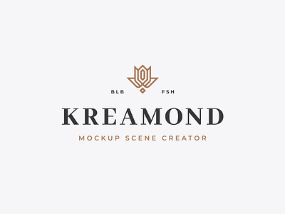 Kreamond Scene Creator Logo agency branding classic crown design gold identity logo mockup scenecreator serif studio