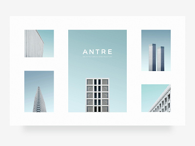 antre - architecture and construction branding clean design landing landing page logo promo typography ui vector
