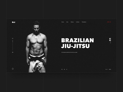 jiu-jitsu website concept bjj boxing fight fit fitness gym landing landing page mma promo site typography